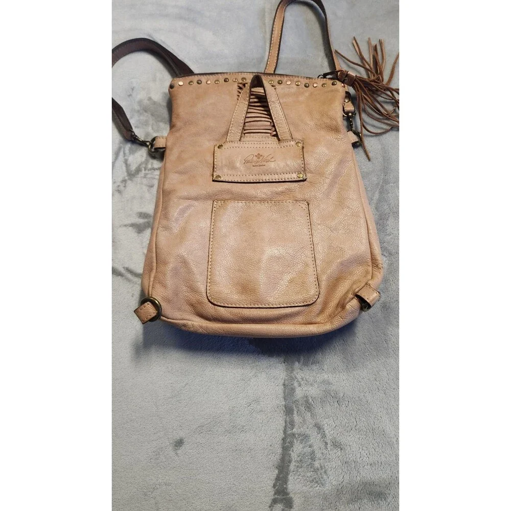 Patricia Nash Washed Denim Luzille Convertible Backpack‎